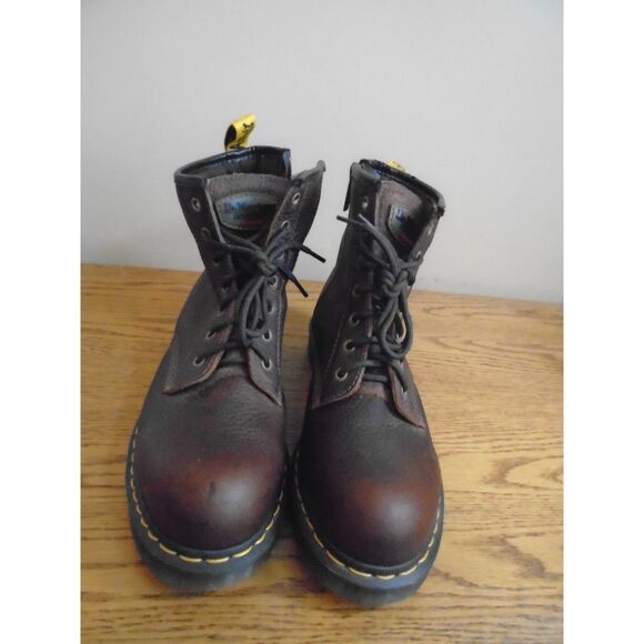 Dr. Martens Industrial Steel Toe Work Boots - Brown - ladies size 10 Mens size 9 main image 7
